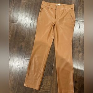 Zara camel Leather Pants